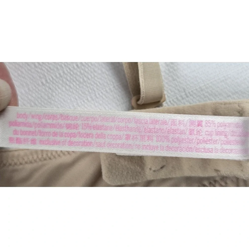 Victoria's Secret‎ PINK -Beige Underwire  Bra Wear Everywhere Lightly Lined 32C